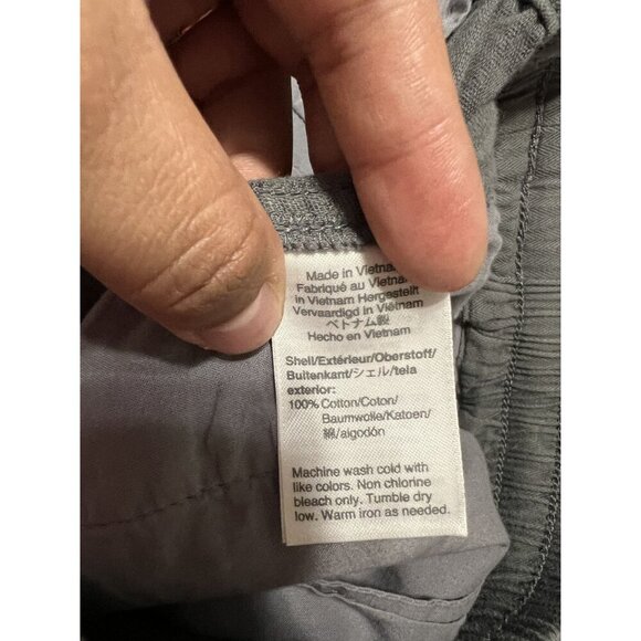 Point Sur by J. Crew Gray Jogger 100% Cotton Elastic Waist Lounge Pants Size 8 - Picture 9 of 11